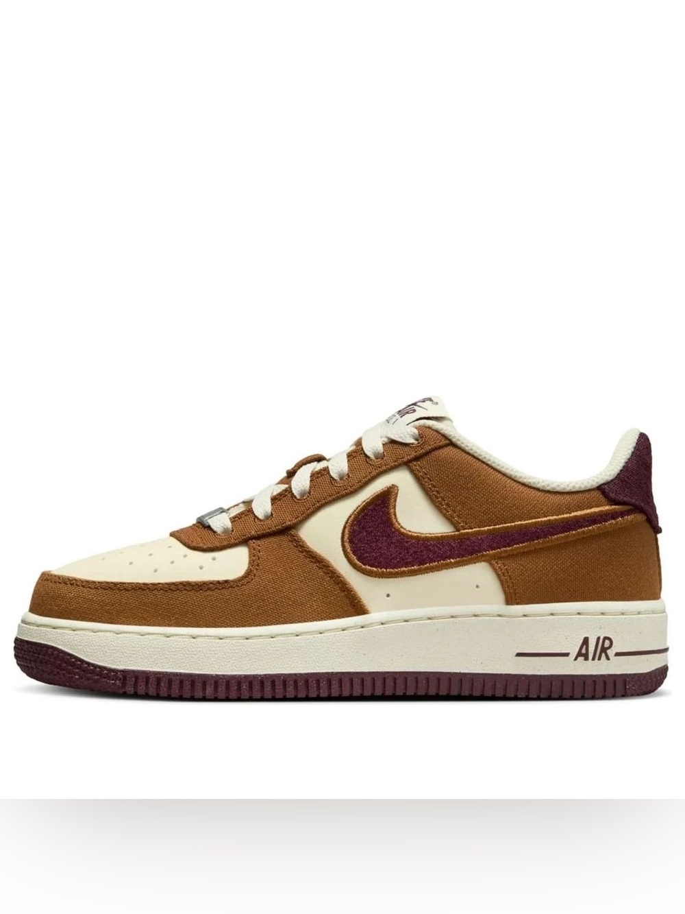 Air Force 1 LV8 Light British Tan burgundy crush size 5Y gently worn
